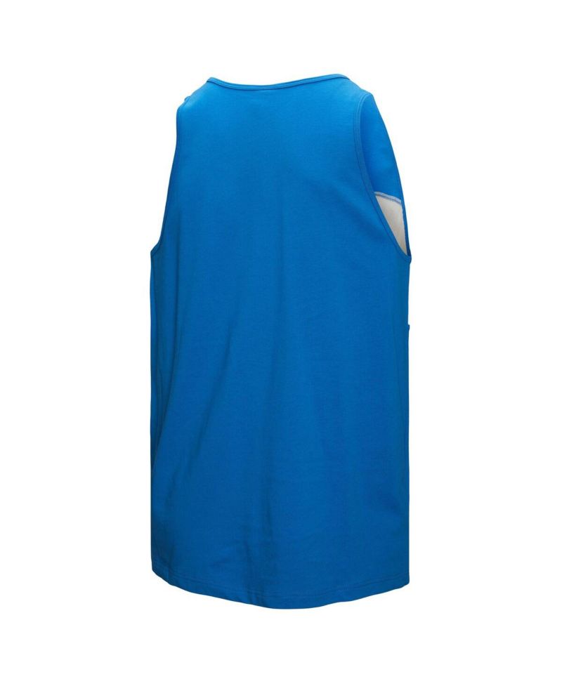 Men's Blue Detroit Lions Retro Color Block Tank Top