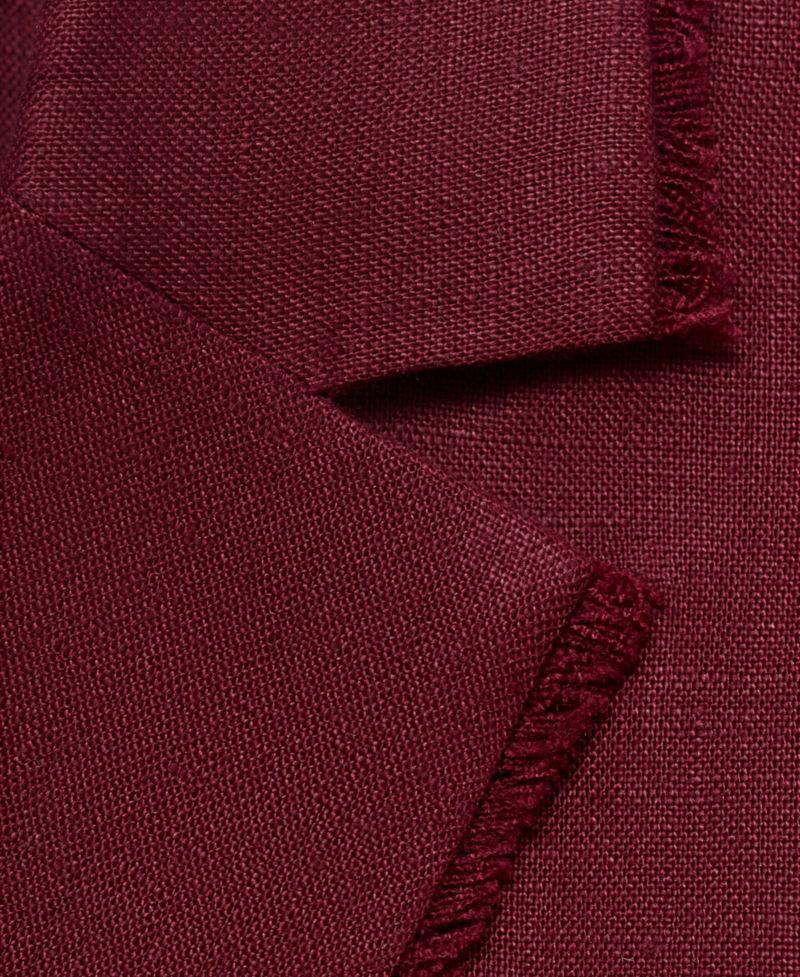 Women's Frayed Ends Linen Suit Blazer