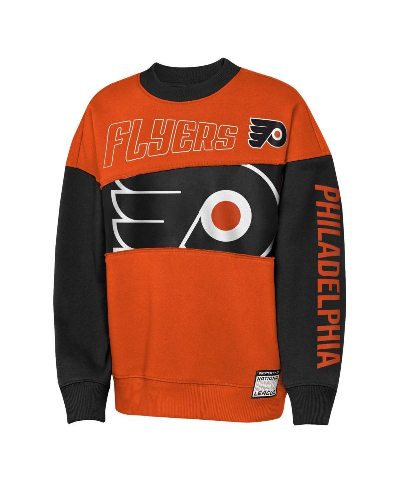Big Boys and Girls Orange/Black Philadelphia Flyers Impact Player Sweatshirt