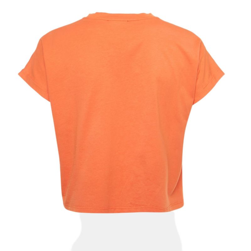 Women's Logo Printed Cotton Knit Crop Top