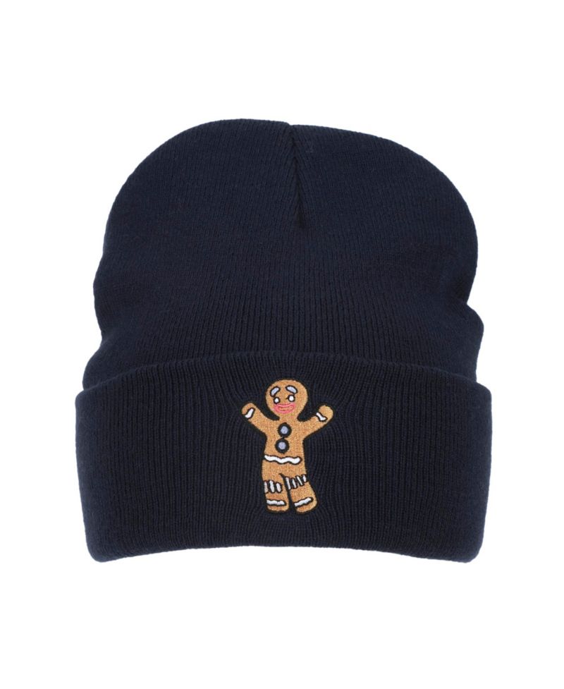 Men's Gingy Embroidery Acrylic Knit Standard Cuff Beanie
