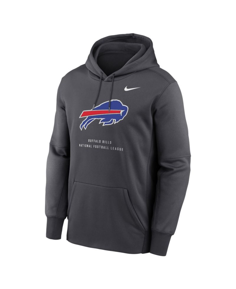 Men's Charcoal Buffalo Bills Toss Sweep Therma-FIT Hoodie