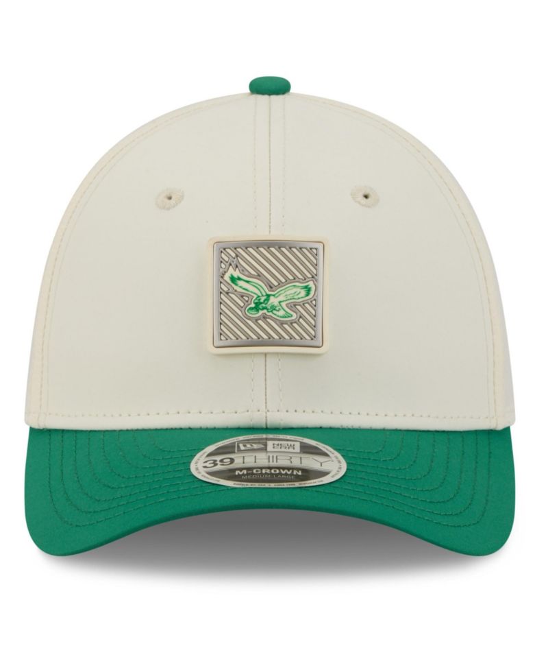 Men's Cream/Kelly Green Philadelphia Eagles 2026 NFL Training Camp 39THIRTY Flex Hat