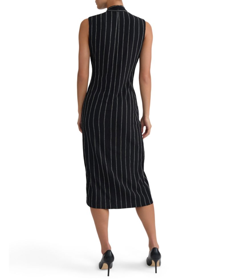 Women's Wrap-Front Sleeveless Midi Dress