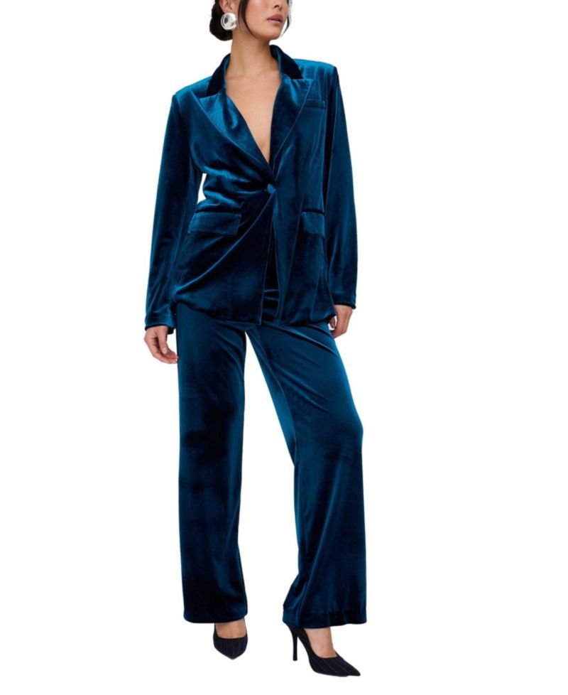 Women's Valerie Straight Leg Velvet Trouser