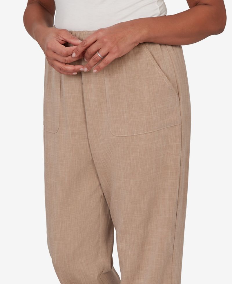 Petite Grand Bazaar Textured Pull-On Pants