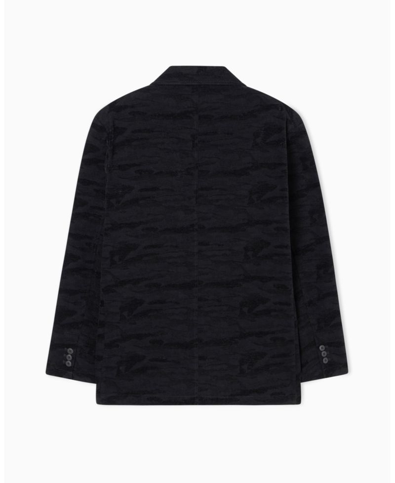 Men's Jacquard Camouflage Print Blazer