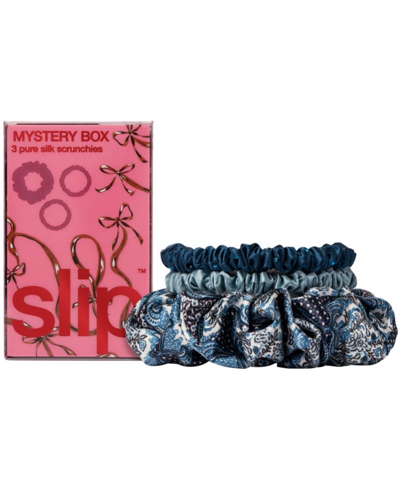 Pure Silk Assorted Scrunchies Mystery Box, Set of 4