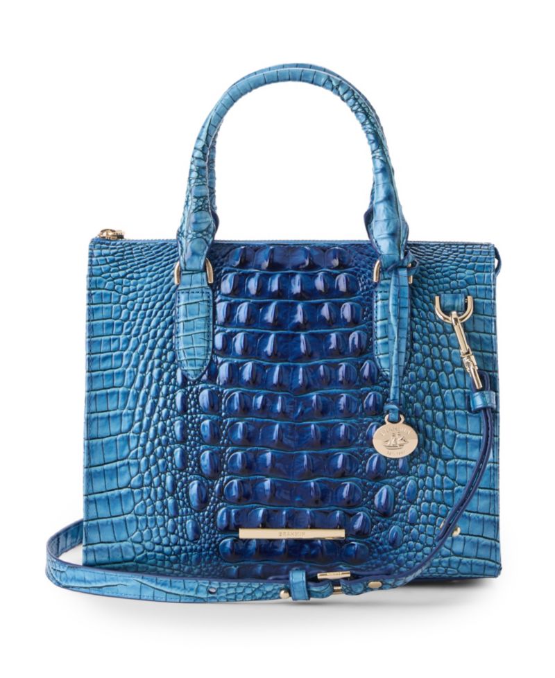 Anywhere Convertible Melbourne Embossed Small Leather Satchel Bag