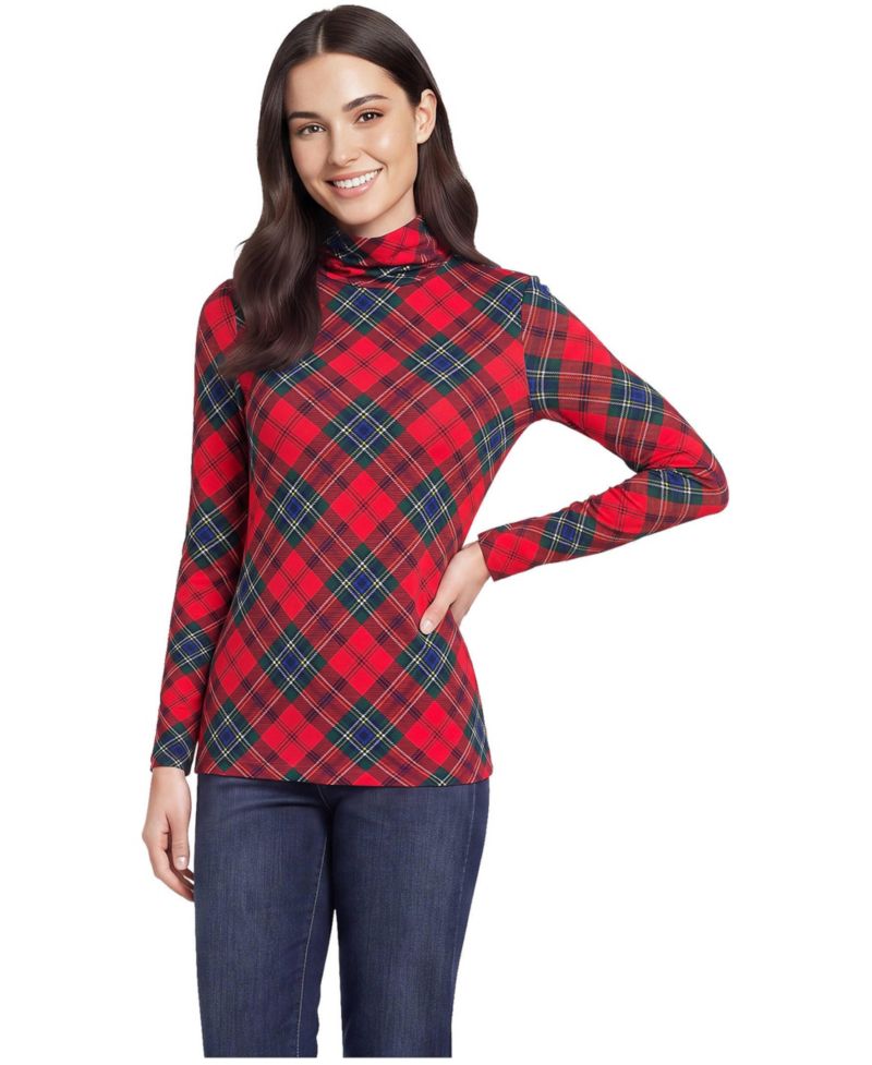 Women's Tall Lightweight Jersey Long Sleeve Turtleneck