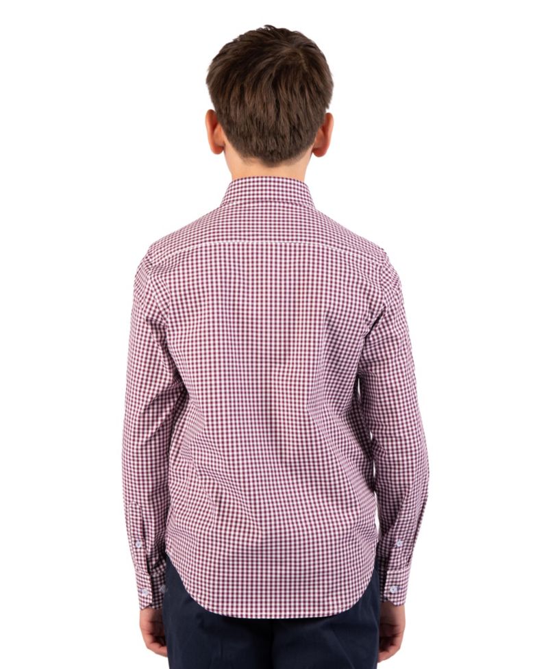 Big Boys Signature Gingham Long Sleeve Shirt
