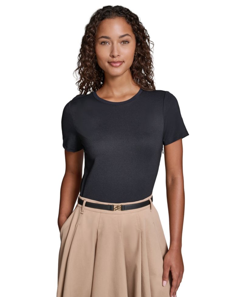 Women's Belted Jersey Midi Dress