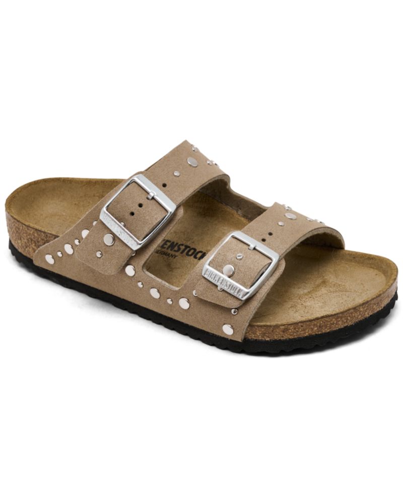 Little Girls' Arizona Rivets Suede Leather Sandals from Finish Line
