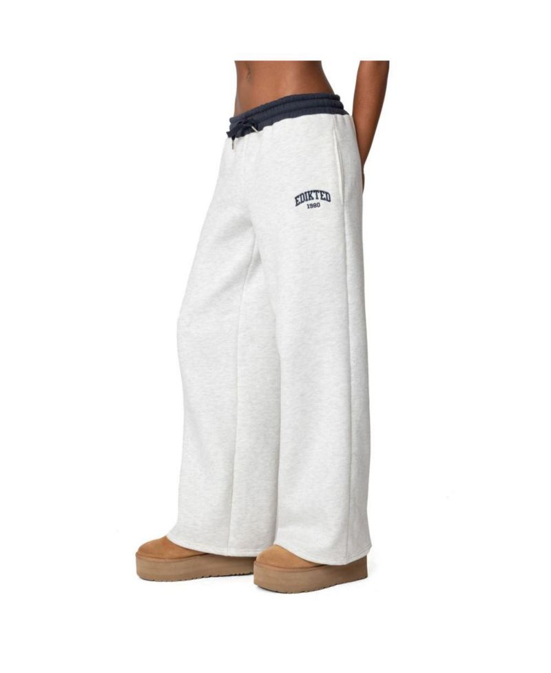 Women's Contrast Embroidered Sweatpants
