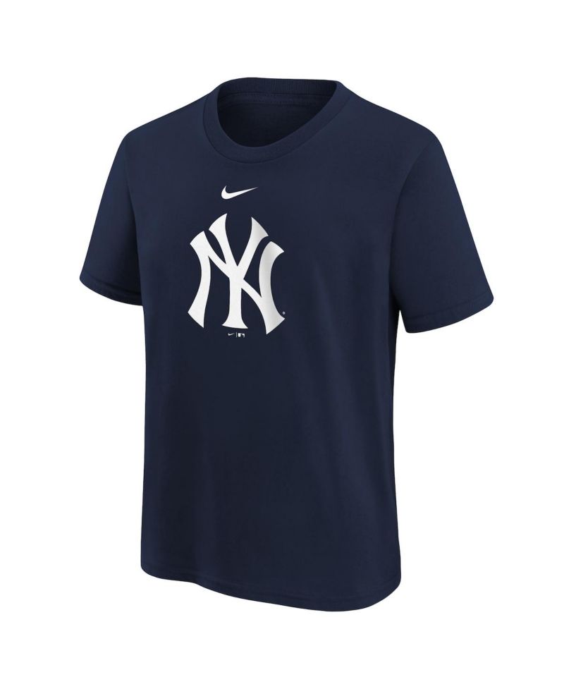 Big Boys and Girls Navy New York Yankees Large Logo T-Shirt