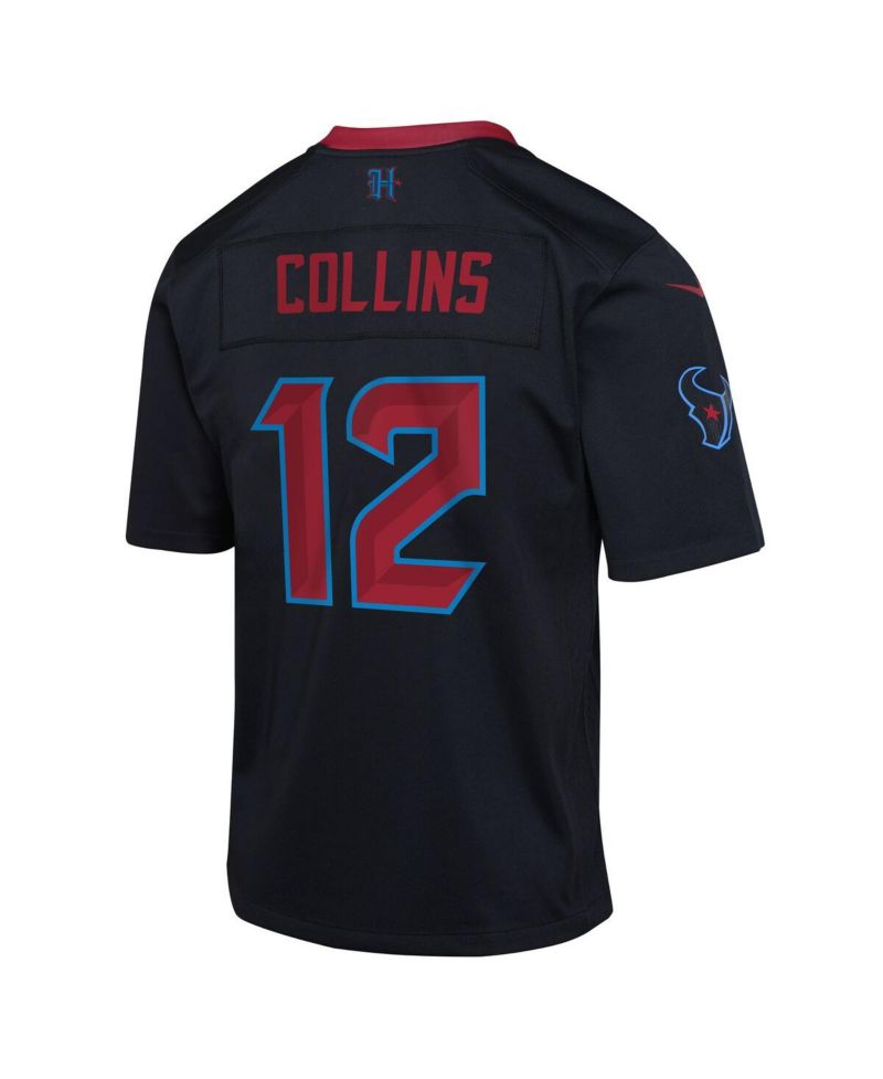 Big Boys and Girls Nico Collins Navy Houston Texans Alternate Game Jersey