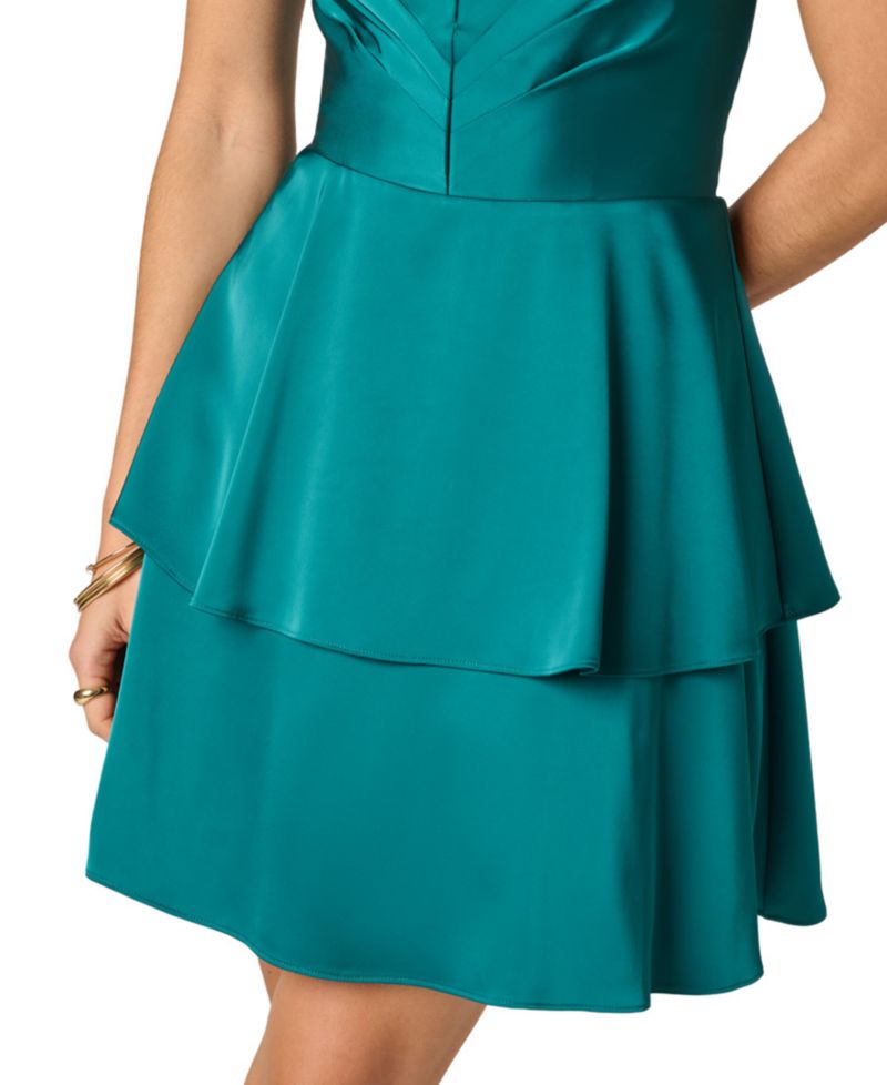 Women's Sweetheart Satin Mini Dress
