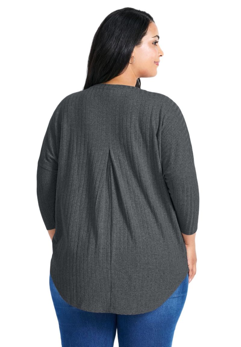 Women's Plus Size Kym Rib Hacci Tunic