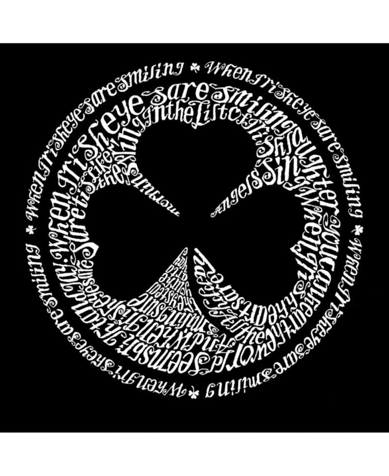Men's Word Art Hoodie - Irish Eyes Clover