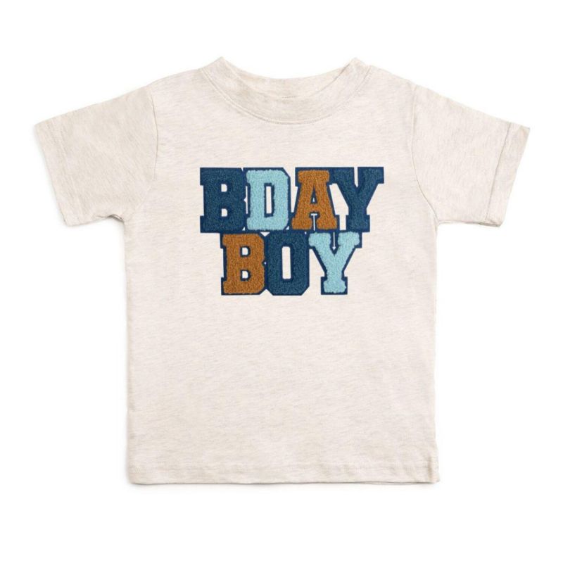 Little Boys Birthday Boy Patch Short Sleeve T-Shirt