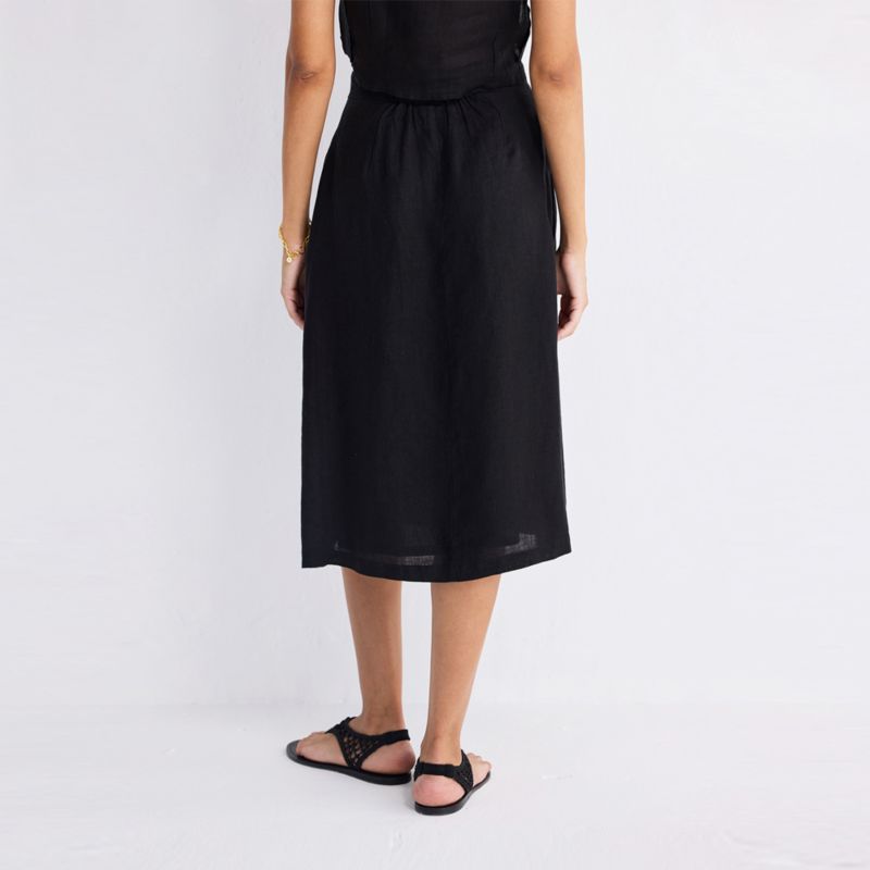 Women's Overlap Midi Skirt