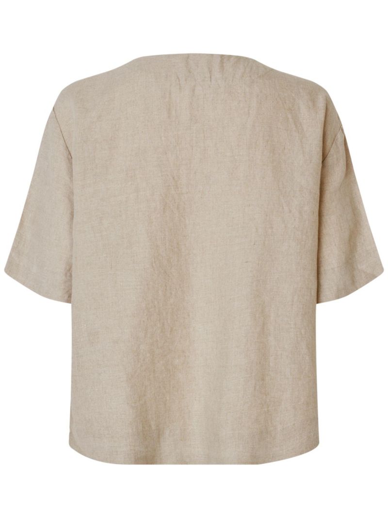 Women's Madolorea Linen Short Sleeve Tunic Top
