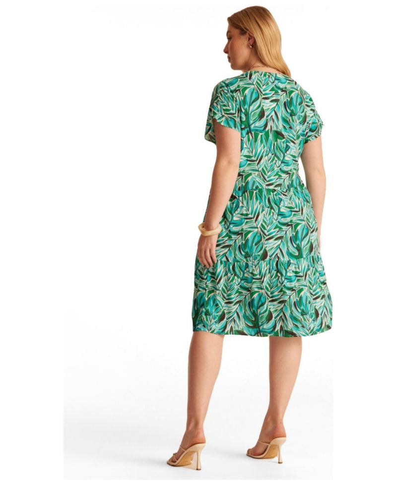 Women's Antibes Resort V-Neck Print Shift Mini Dress
