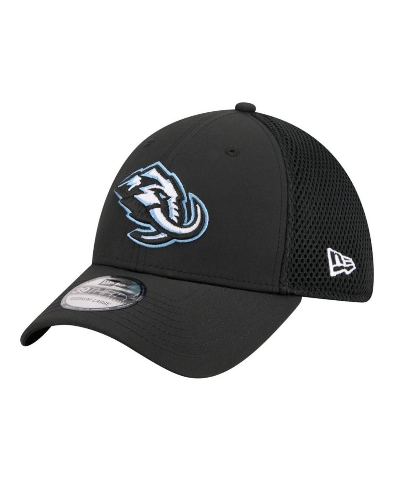Men's Black Utah Mammoth Logo 39THIRTY Flex Hat