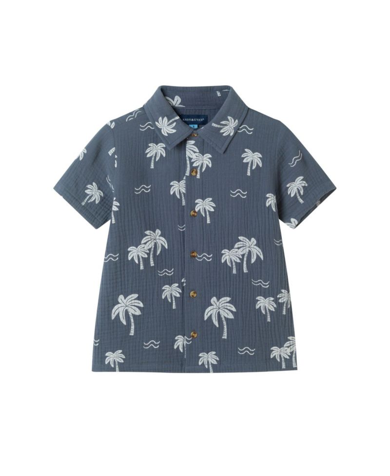 Toddler Boys Little/Big Tropical Palm Tree Gauze Set