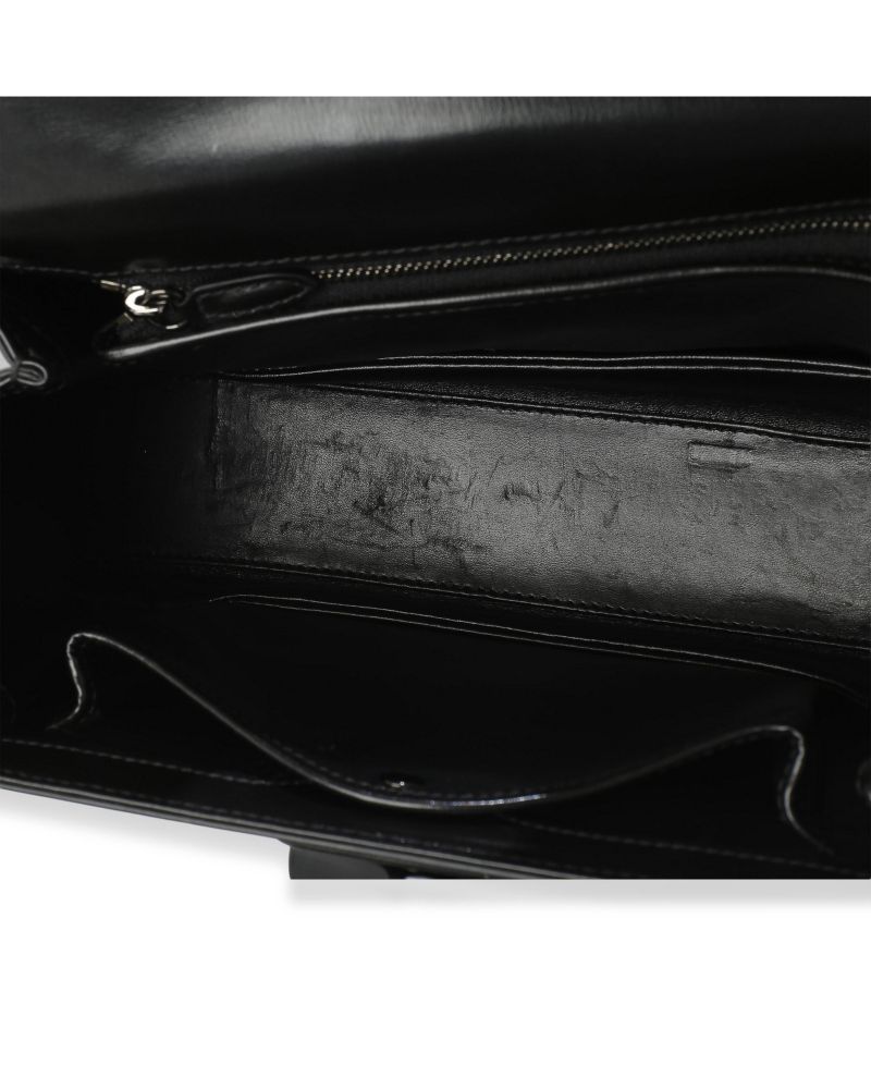 Black Monochrome Boarded Dyana Lux Medium Bamboo 1947 Top Handle Bag