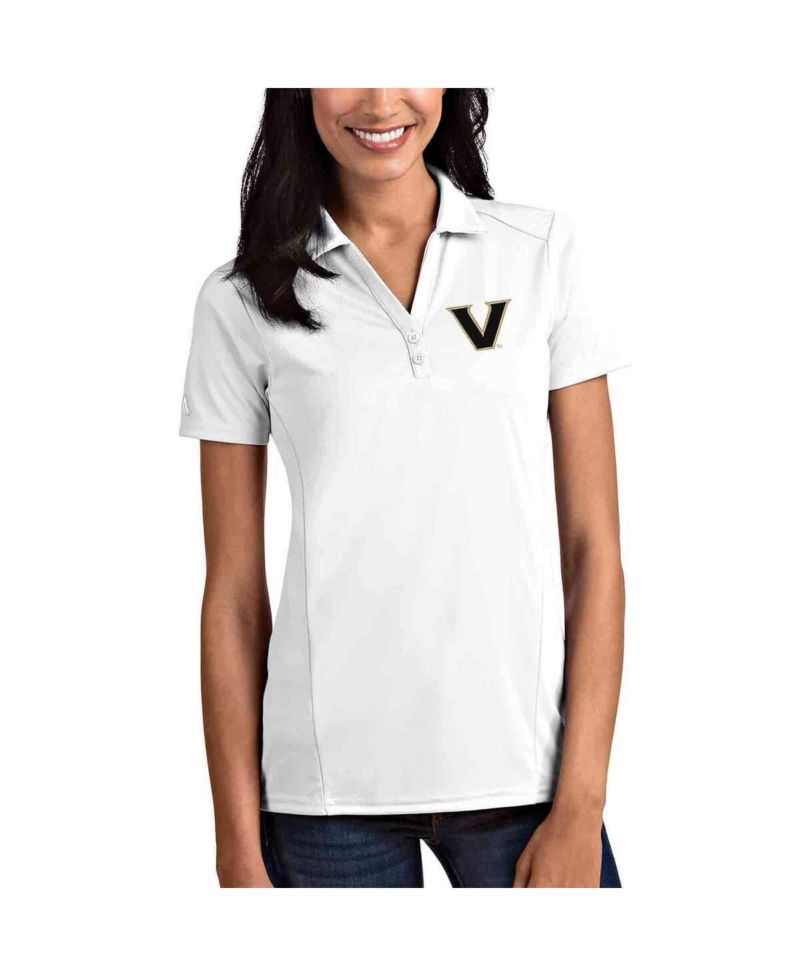 Women's White Vanderbilt Commodores Tribute Polo Shirt