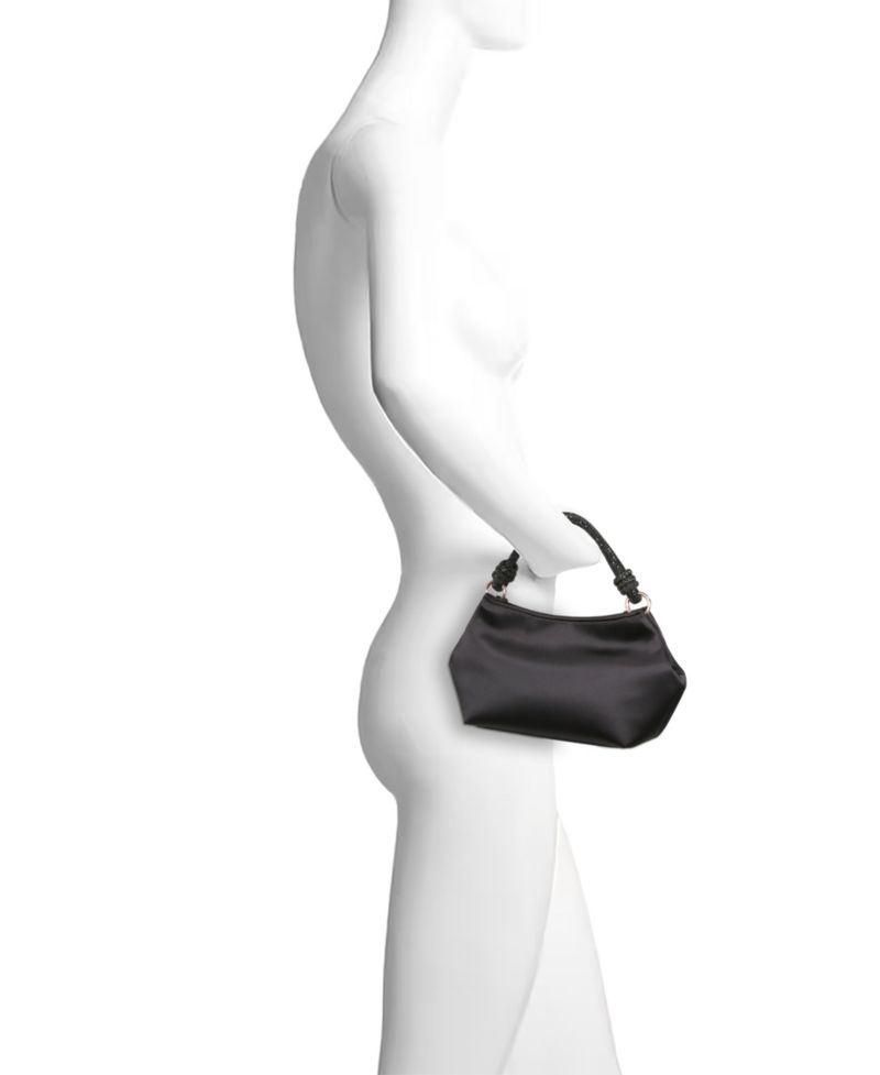 Noelle Crystal Handle Satin Pouch