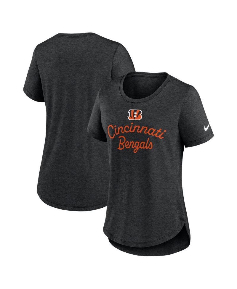 Women's Black Cincinnati Bengals Script Tri-Blend T-Shirt