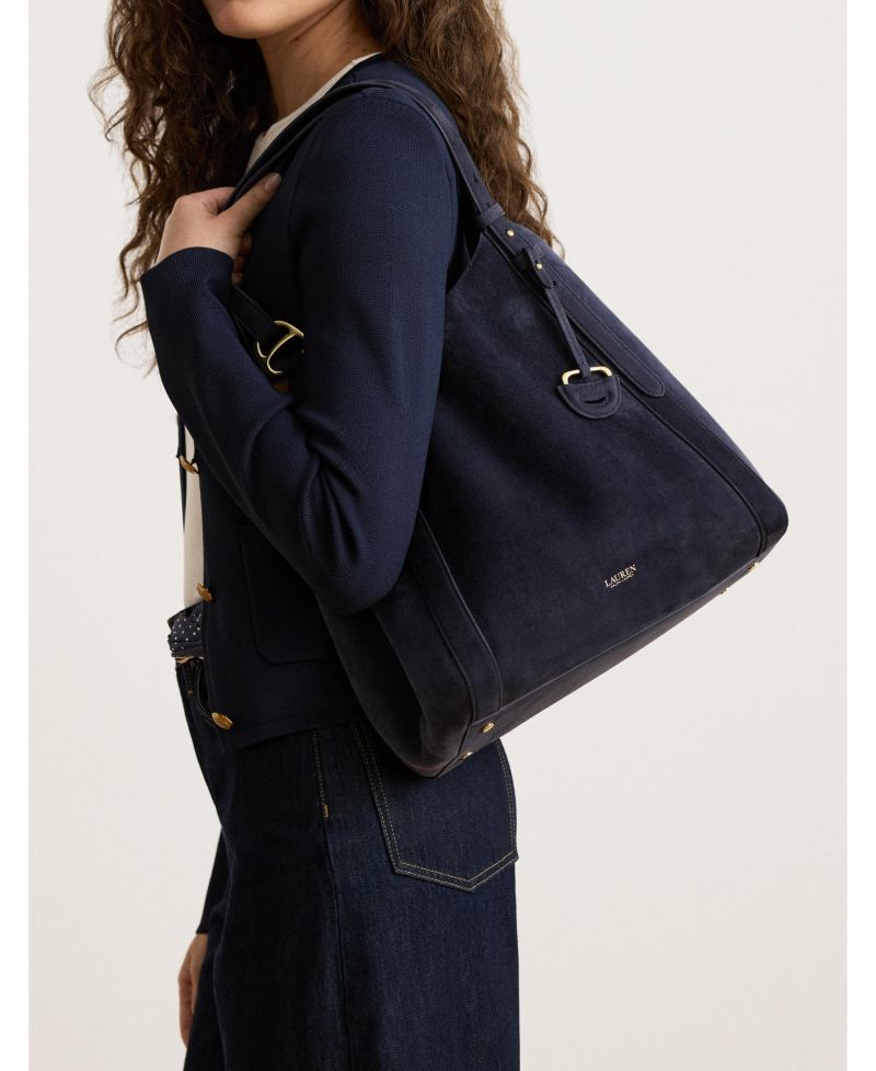 Tasha Extra-Large Suede Tote Handbag
