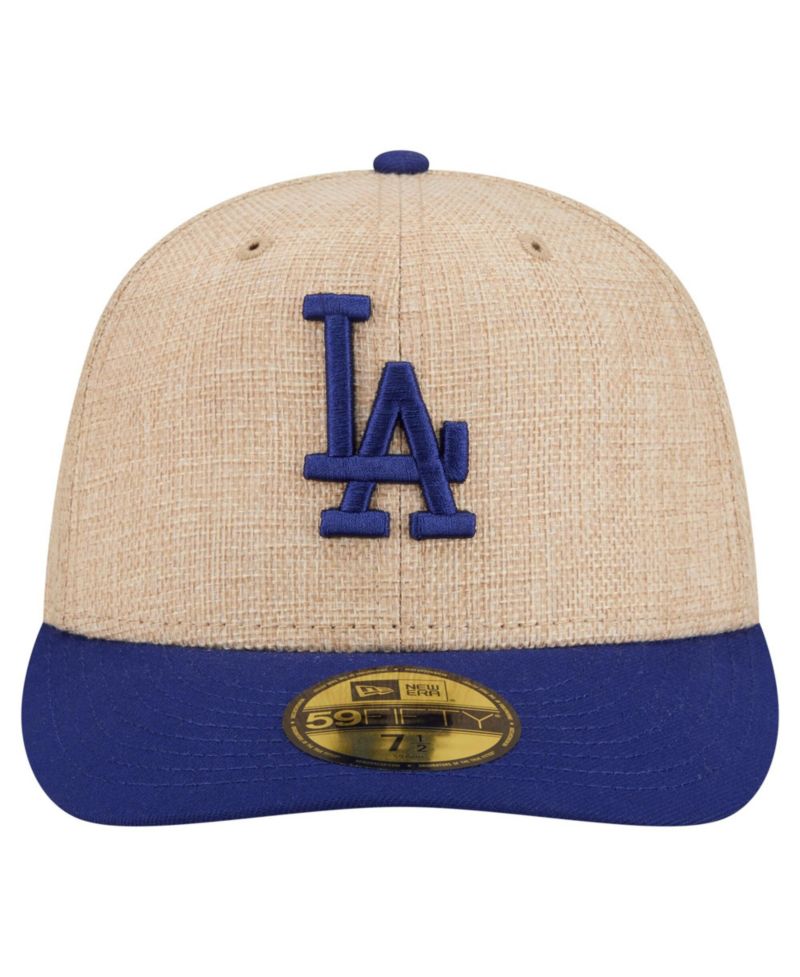 Men's Natural/Royal Los Angeles Dodgers Twine 59FIFTY Fitted Hat