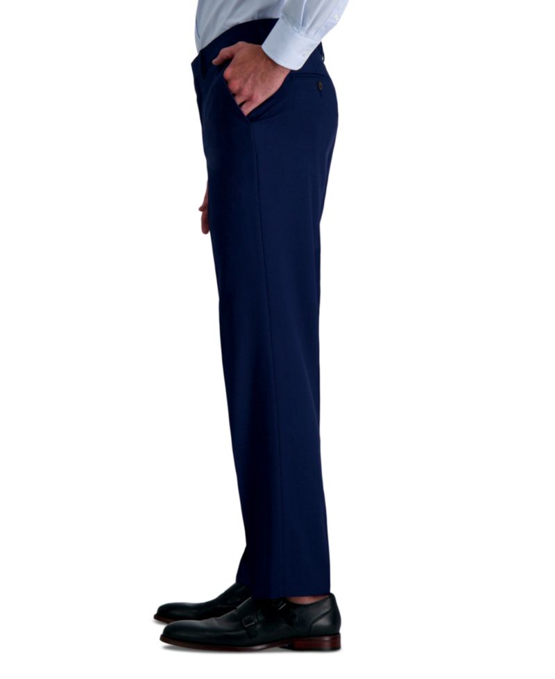 Men’s Premium Comfort Straight-Fit 4-Way Stretch Wrinkle-Free Flat-Front Dress Pants
