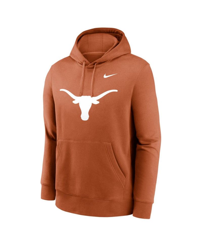 Men's Orange Texas Longhorns Primetime Evergreen Club Fleece Pullover Hoodie