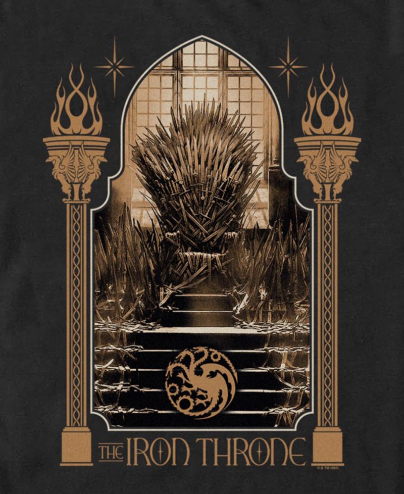 Men's House of the Dragon The Iron Throne Graphic Short Sleeve T-Shirt