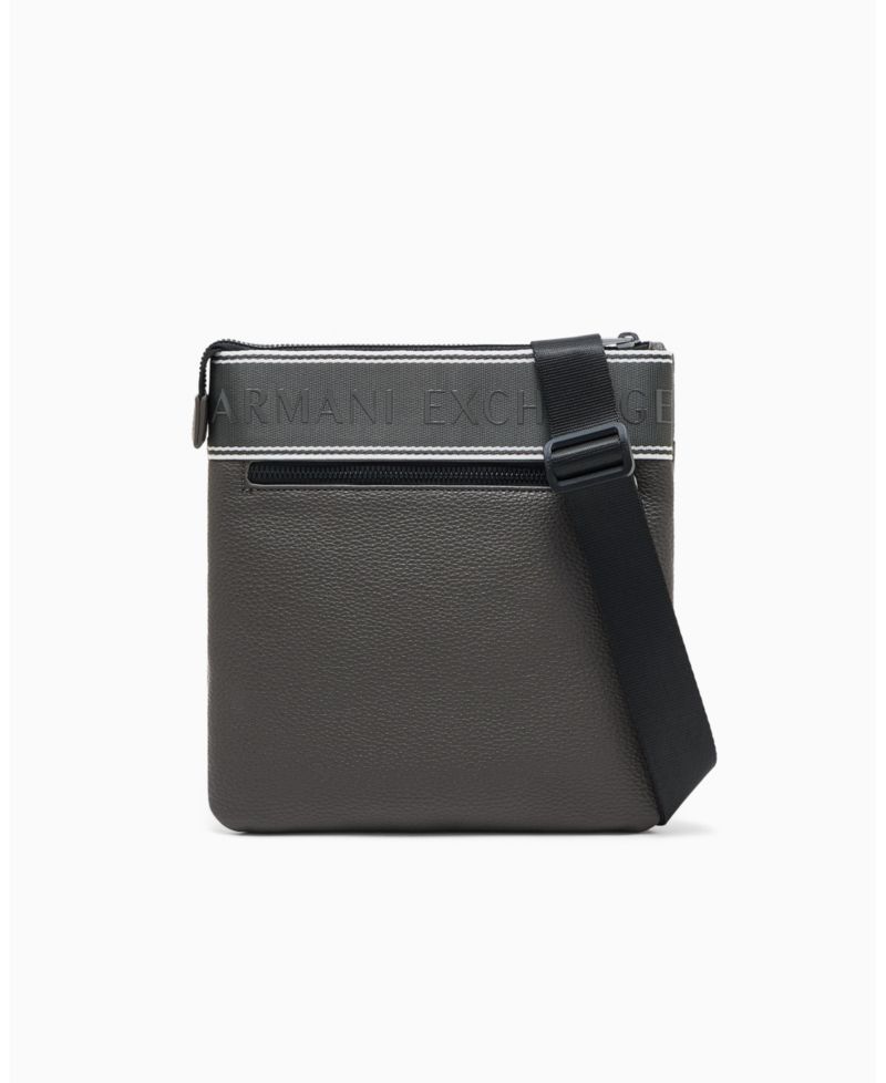 Men's Taping Flat Crossbody Bag