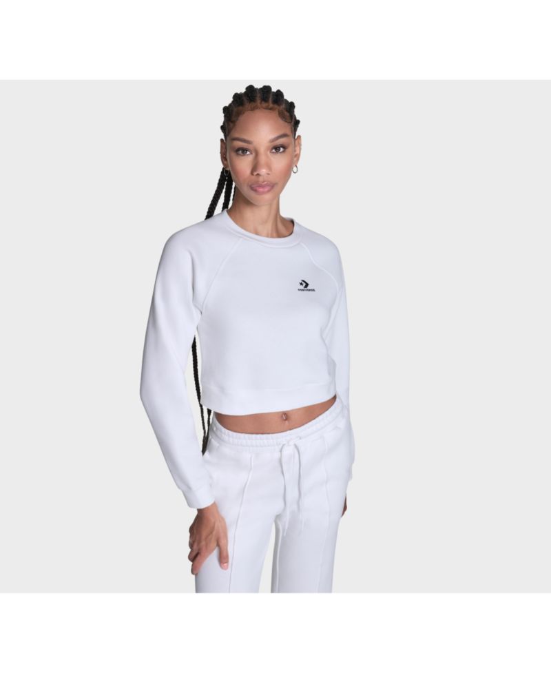Women's Star Chevron Cropped Crewneck Sweatshirt