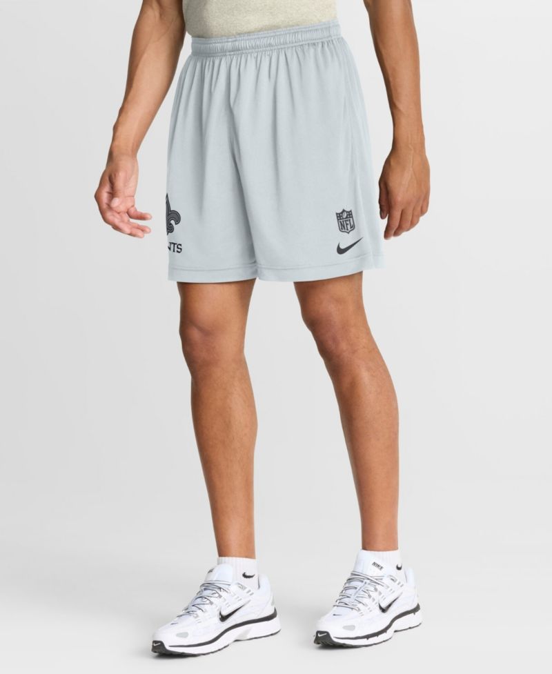 Men's Black/Platinum New Orleans Saints Sideline Standard Issue Dri-FIT Reversible Shorts