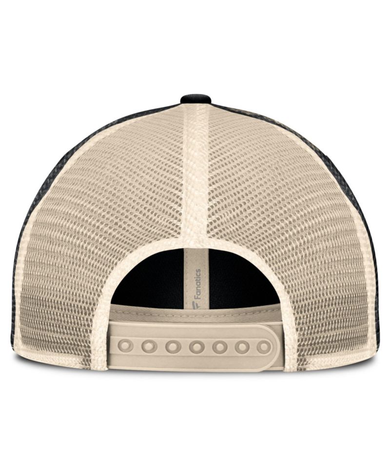Men's Black/Natural Anaheim Ducks Rival Trucker Adjustable Hat
