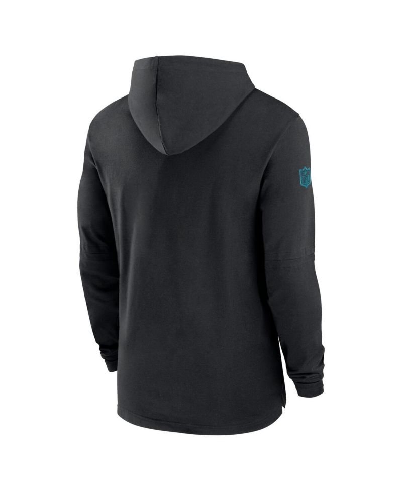 Men's Black Jacksonville Jaguars Sideline Hoodie Performance Long Sleeve T-Shirt