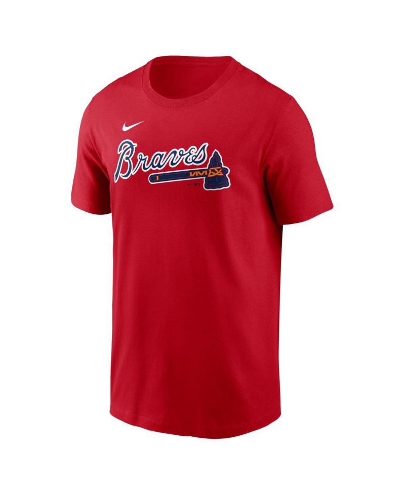Men's Matt Olson Red Atlanta Braves Fuse Name & Number T-Shirt