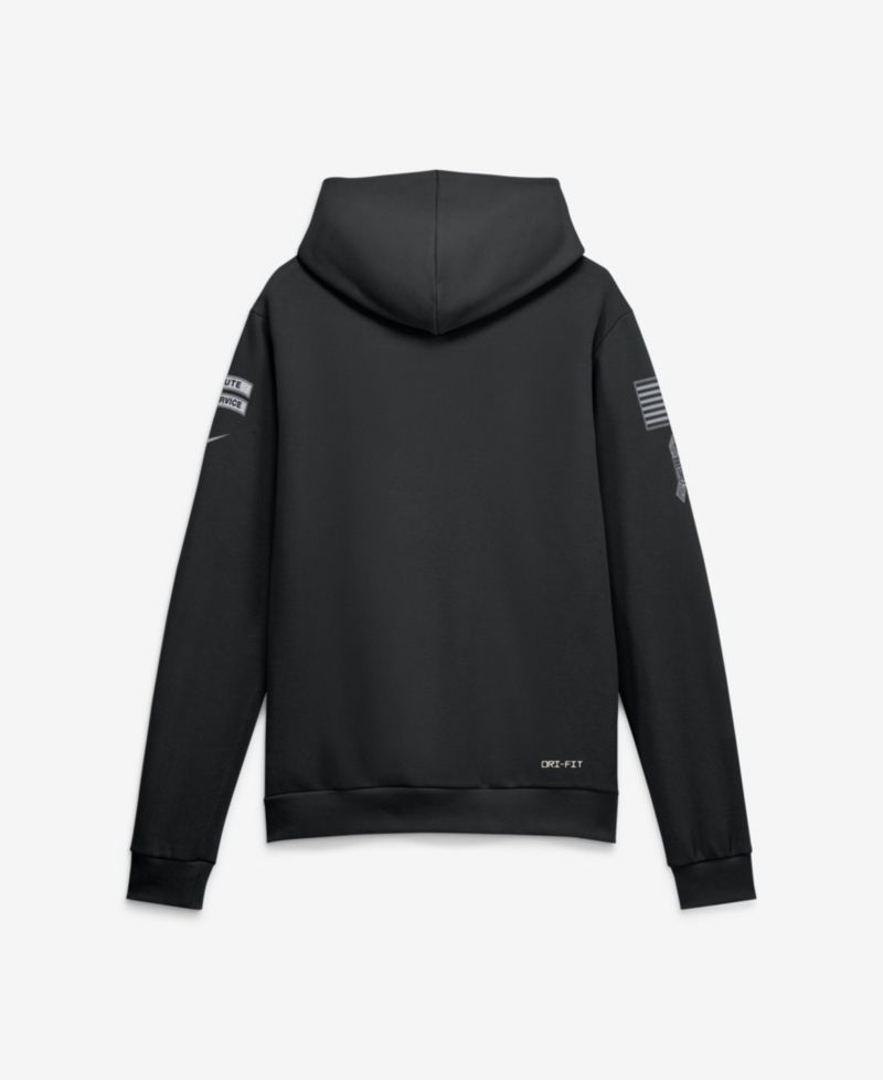 Men's Black Baltimore Ravens 2026 Salute to Service Sideline Pullover Hoodie