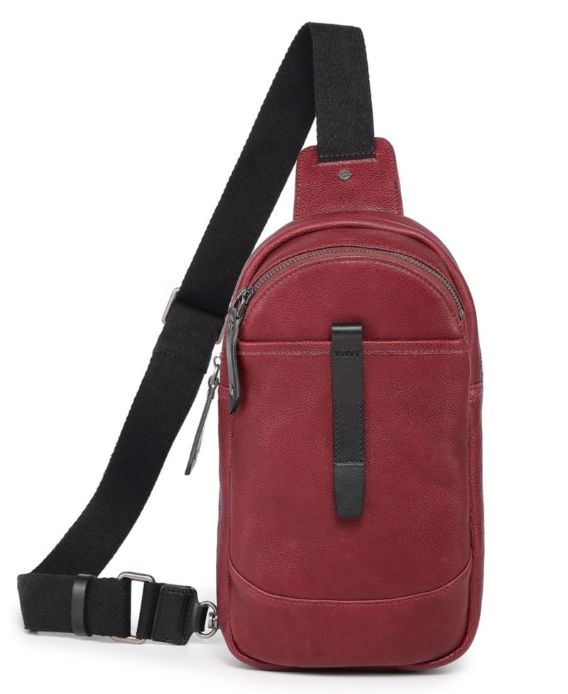 Sun-Wing Leather Sling Bag