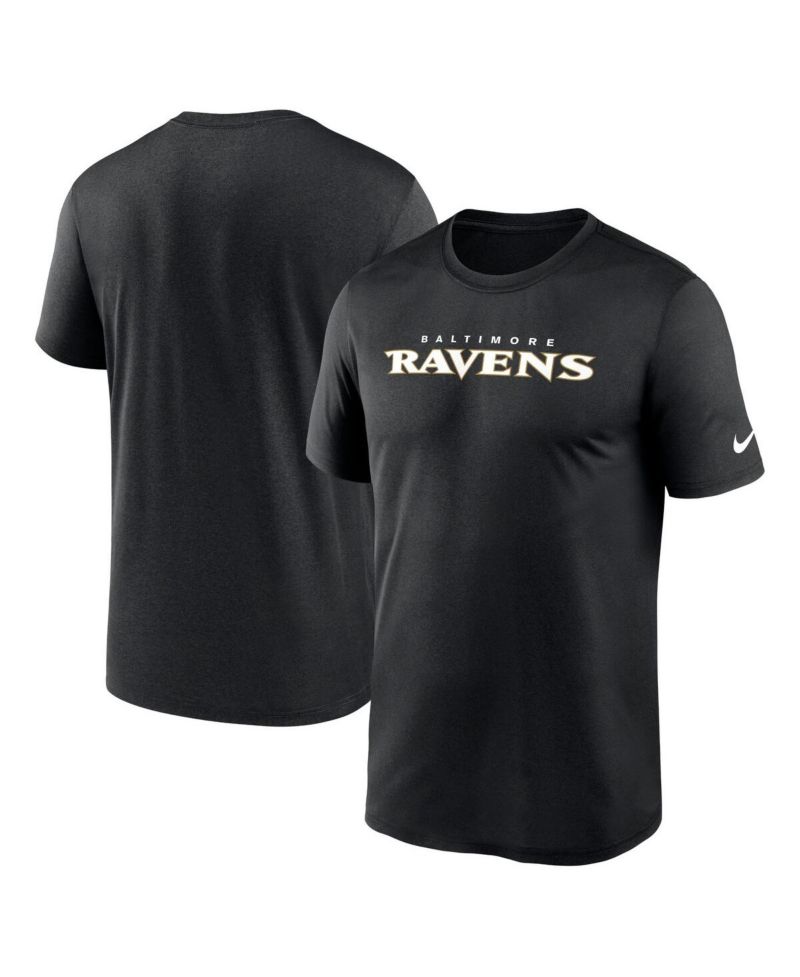 Men's Black Baltimore Ravens Primetime Legend Wordmark Performance T-Shirt