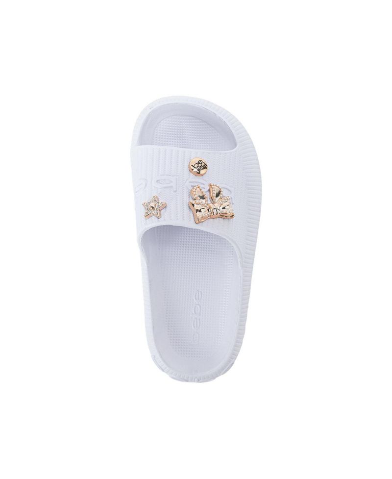 Girls EVA Slide – Lightweight Comfy Slide Sandals with Metal Charms
