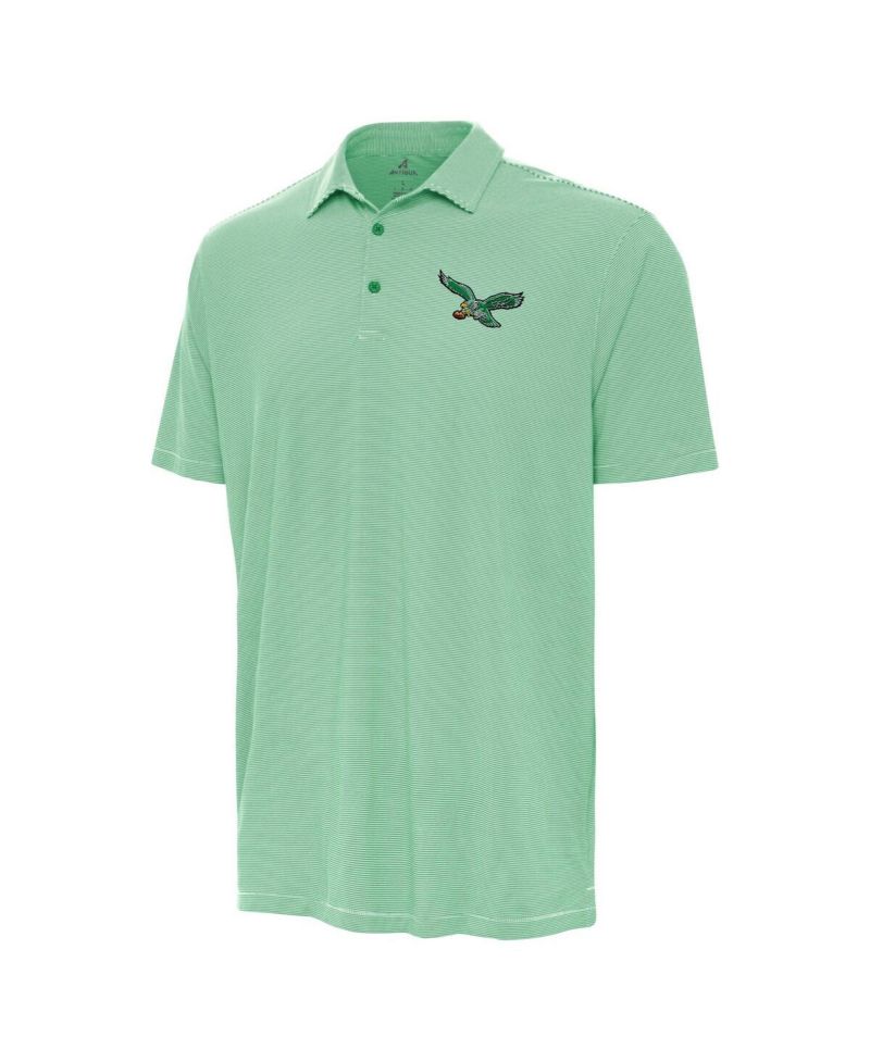 Men's Kelly Green/White Philadelphia Eagles Twine Performance Polo Shirt