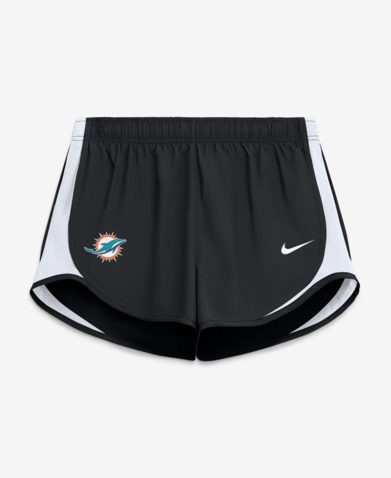 Women's Black Miami Dolphins Tempo Mid-Rise Dri-FIT Shorts